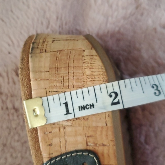 Clarks Women's Palima Palm Wedge Sandal in Black, Size 8 - Picture 8 of 11